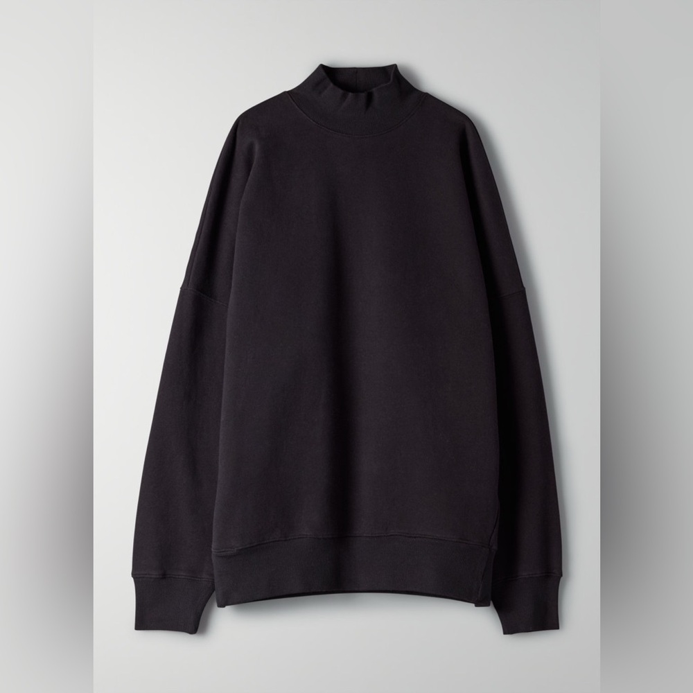 Babaton Black Mock Neck Sweatshirt